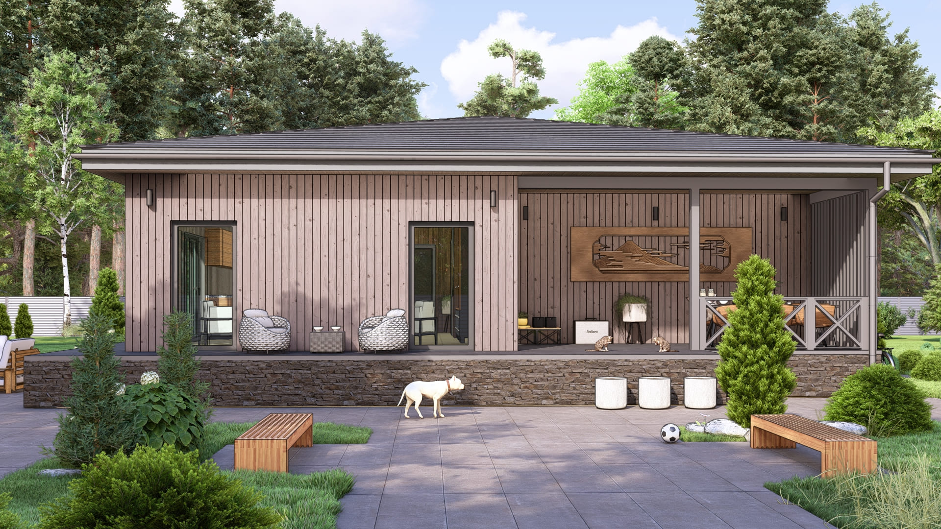 Одноэтажный каркасный дом "Лилия" — изображение 3