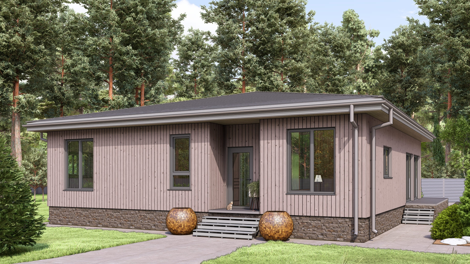 Одноэтажный каркасный дом "Лилия" — изображение 4