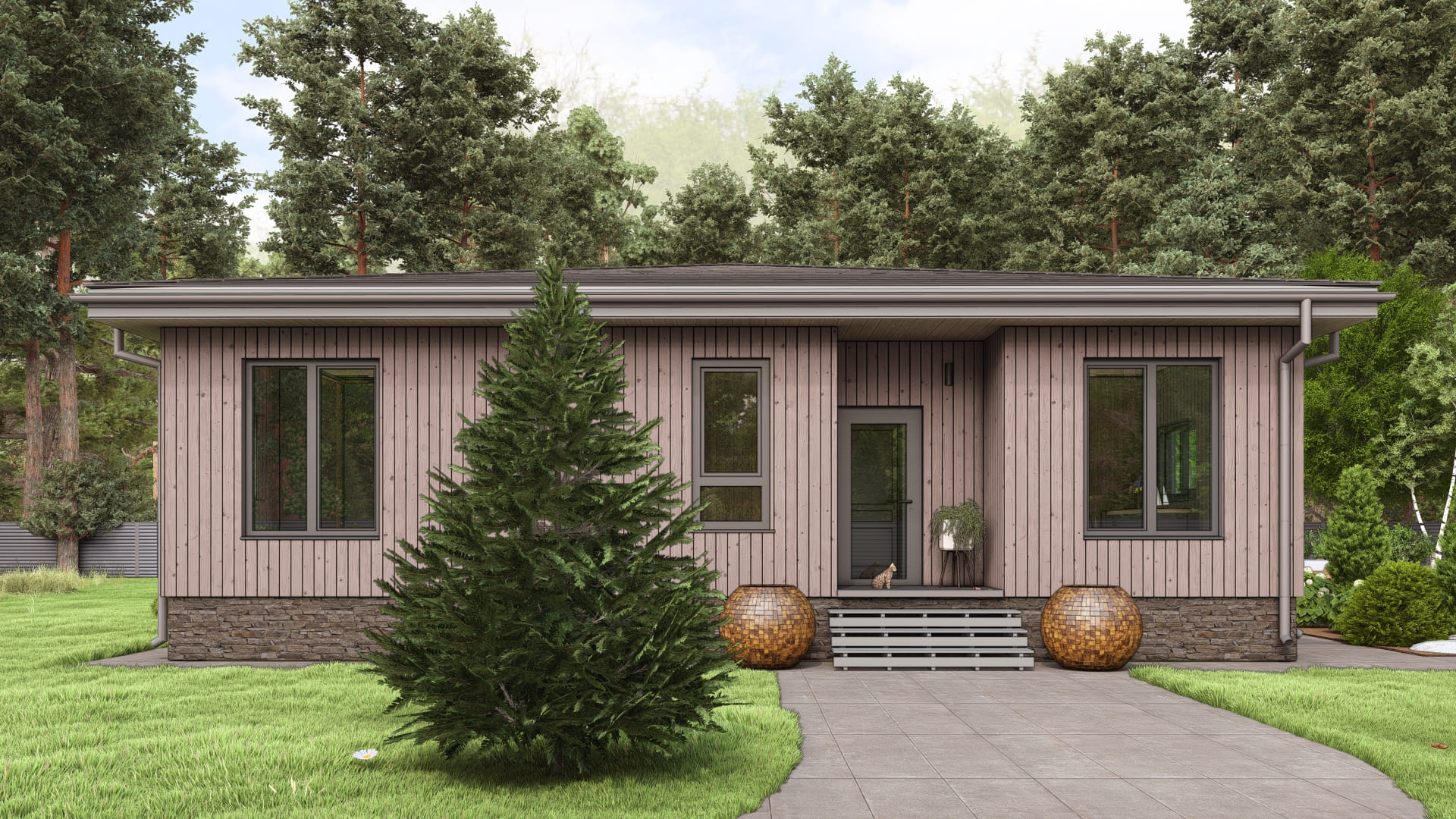 Одноэтажный каркасный дом "Лилия" — изображение 8